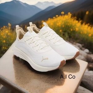 NEW Puma Women's Sophia EVO Sneaker Active Casual Shoes Cream NIB Comfy Durable
